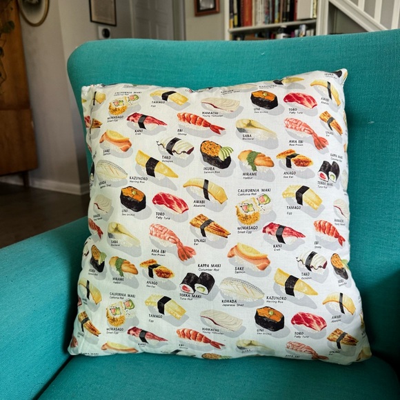 Sushi Pattern Accent Pillow - Picture 4 of 7